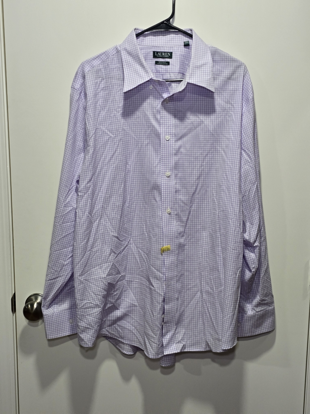 Lauren Ralph Lauren Men's Lavender Check Dress Shirt